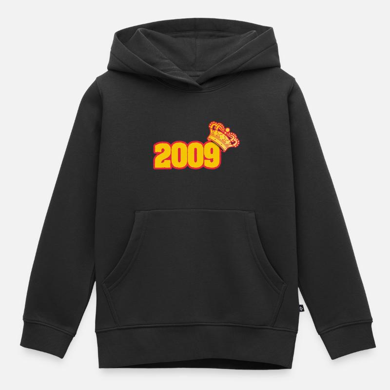 Né en 2009 - Sweat Premium à capuche enfant bio - noir