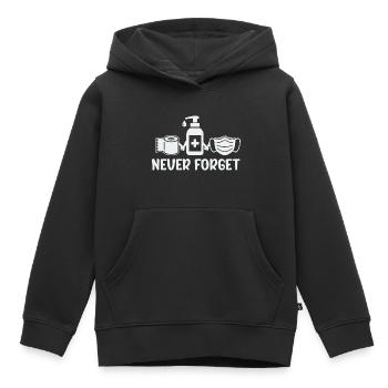 Niemals vergessen, Masken zu tragen Krankheitsvorb - Kinder Premium Organic Hoodie - Schwarz - Vorne - AI Model Kid Male (0cm)