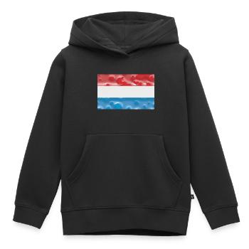 Country for Luxembourg Luxembourg flag - Kids Premium Organic Hoodie - black - Front - AI Model Kid Male (0cm)
