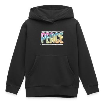 Peace - Kinder Premium Organic Hoodie - Schwarz - Vorne - AI Model Kid Male (0cm)