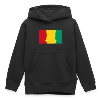 Guinée - Sweat Premium à capuche enfant bio - noir - Devant - AI Model Kid Male (0cm)