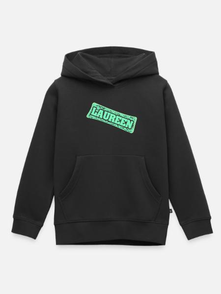 Geburtsname Laureen - Kinder Premium Organic Hoodie - Schwarz