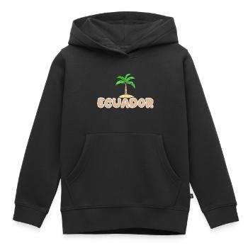 Équateur - Sweat Premium à capuche enfant bio - noir - Devant - AI Model Kid Male (0cm)