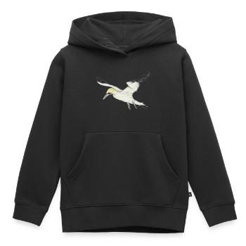 Gannet, a seabird - Kids Premium Organic Hoodie - black - Front - AI Model Kid Male (0cm)