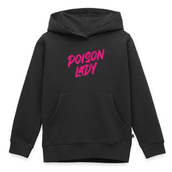 Poison Lady (rose) - Sweat Premium à capuche enfant bio - noir - Devant - AI Model Kid Male (0cm)