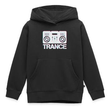 I Love Trance Music - Sweat Premium à capuche enfant bio - noir - Devant - AI Model Kid Male (0cm)