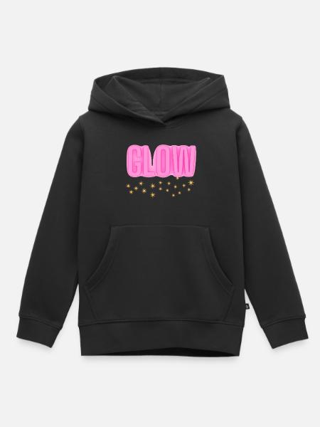 GLOW Sternenstaub - Kinder Premium Organic Hoodie - Schwarz