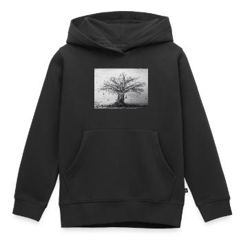 Herbst, Apfelbaum - Kinder Premium Organic Hoodie - Schwarz - Vorne - AI Model Kid Male (0cm)