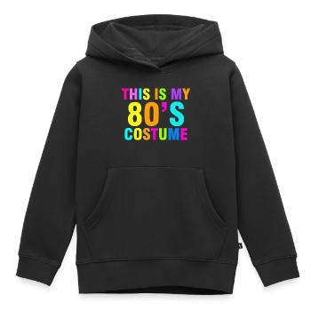 C’est mon costume des années 80 rétro vintage - Sweat Premium à capuche enfant bio - noir - Devant - AI Model Kid Male (0cm)