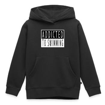 Funny Swimming Tshirts Swimmers Geek Quote - Kids Premium Organic Hoodie - black - Front - AI Model Kid Male (0cm)