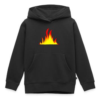 Lagerfeuer Camping Natur Falmmen Feuer Flamme 8 - Kinder Premium Organic Hoodie - Schwarz - Vorne - AI Model Kid Male (0cm)