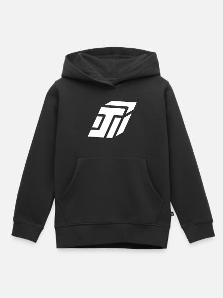 Abstract J Brief - Kinder Premium Organic Hoodie - Schwarz