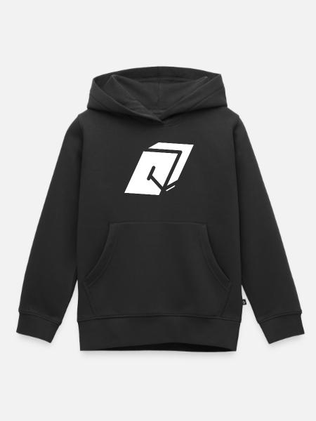 Abstract Q Brief - Kinder Premium Organic Hoodie - Schwarz
