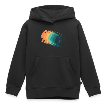 Danse rétro - Sweat Premium à capuche enfant bio - noir - Devant - AI Model Kid Male (0cm)