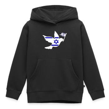 Israel - Sweat Premium à capuche enfant bio - noir - Devant - AI Model Kid Male (0cm)