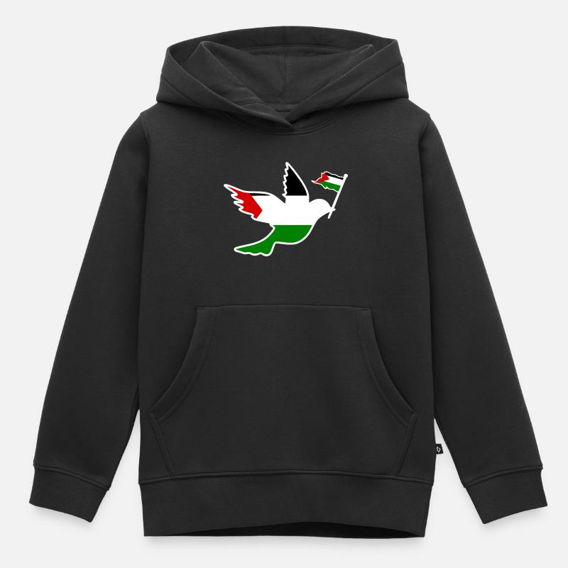 Free palestine - Sweat Premium à capuche enfant bio - noir