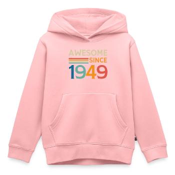 Awesome since 1949 - Kids Premium Organic Hoodie - rose - Front - AI Model Kid Female (0cm)