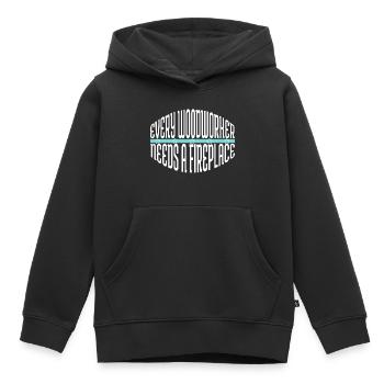Travail du bois marteau-piqueur citation drôle menuiserie - Sweat Premium à capuche enfant bio - noir - Devant - AI Model Kid Male (0cm)
