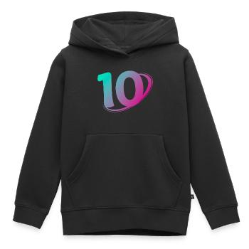 Nummer 10 mehrfarbig - Kinder Premium Organic Hoodie - Schwarz - Vorne - AI Model Kid Male (0cm)