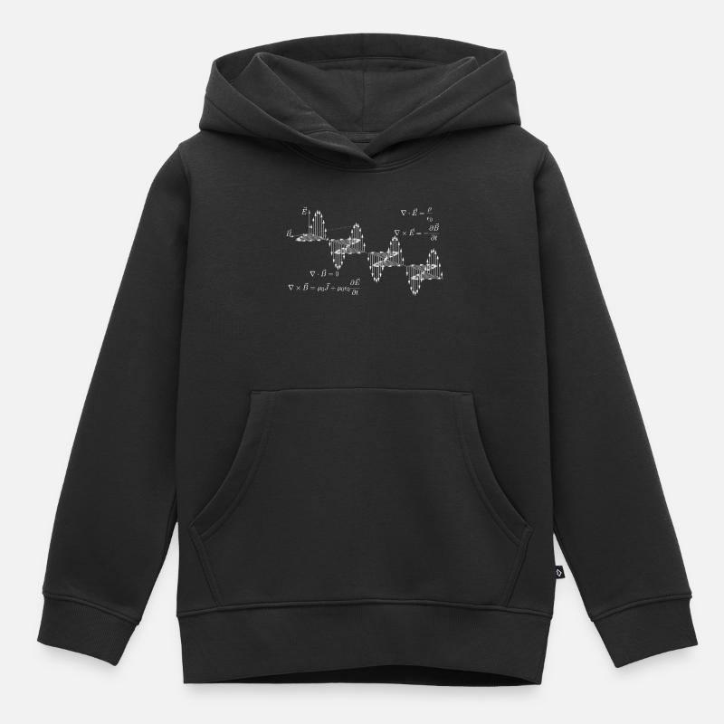 Équations de Maxwell - Sweat Premium à capuche enfant bio - noir
