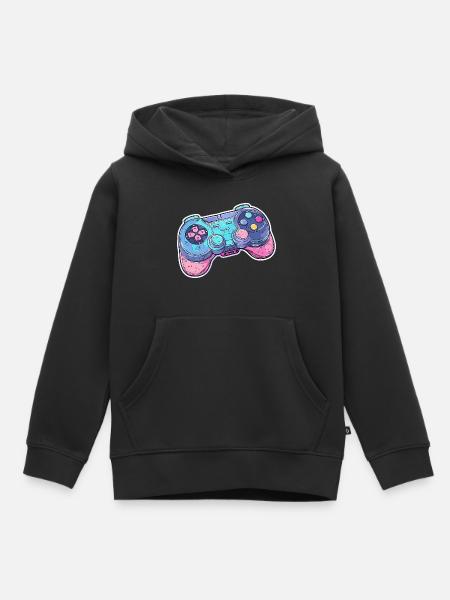 Game Controller Grafik - Kinder Premium Organic Hoodie - Schwarz