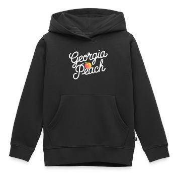 Georgia Peach Script - Kids Premium Organic Hoodie - black - Front - AI Model Kid Male (0cm)