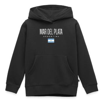 Mardelplata Argentine Argentin - Sweat Premium à capuche enfant bio - noir - Devant - AI Model Kid Male (0cm)