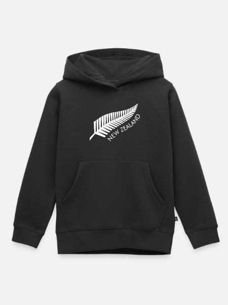 Neuseeländischer Fern Stolzer Kiwi - Kinder Premium Organic Hoodie - Schwarz
