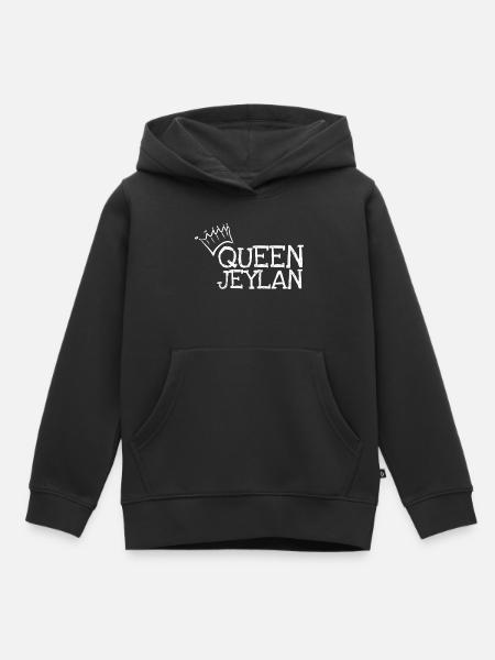 Influencer Jeylan - Kinder Premium Organic Hoodie - Schwarz