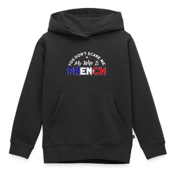 Französische Flagge Französische Wurzeln Geschenk - Kinder Premium Organic Hoodie - Schwarz - Vorne - AI Model Kid Male (0cm)