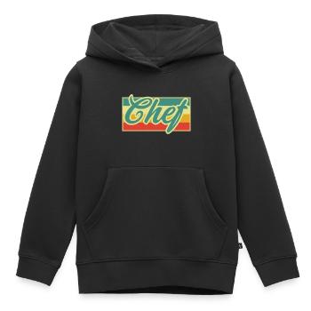 Chef de la cuisine - Sweat Premium à capuche enfant bio - noir - Devant - AI Model Kid Male (0cm)
