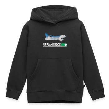 Airplane Mode - Kinder Premium Organic Hoodie - Schwarz - Vorne - AI Model Kid Male (0cm)