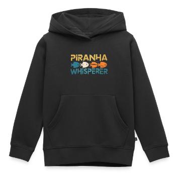 Piranha - Kinder Premium Organic Hoodie - Schwarz - Vorne - AI Model Kid Male (0cm)