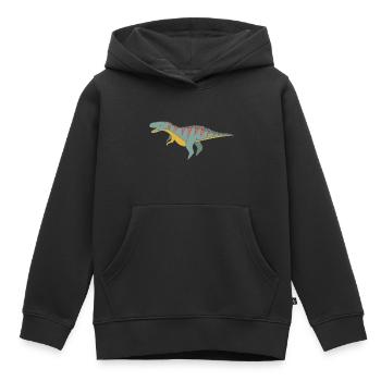 Dinosaurier Dino - Kinder Premium Organic Hoodie - Schwarz - Vorne - AI Model Kid Male (0cm)