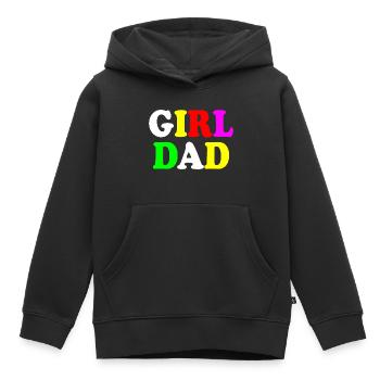 Girl dad - Kinder Premium Organic Hoodie - Schwarz - Vorne - AI Model Kid Male (0cm)