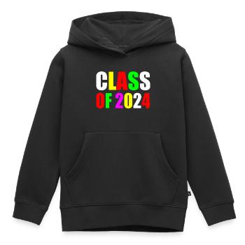 Class of 2024 - Kids Premium Organic Hoodie - black - Front - AI Model Kid Male (0cm)