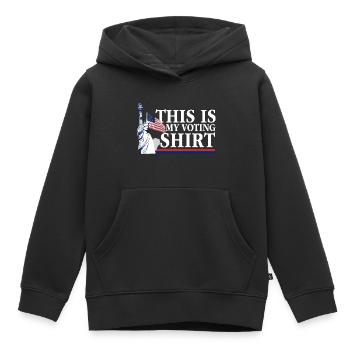 C'est ma chemise de vote pour les élections politiques - Sweat Premium à capuche enfant bio - noir - Devant - AI Model Kid Male (0cm)