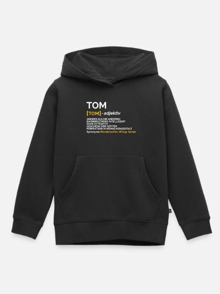 Tom - Sweat Premium à capuche enfant bio - noir