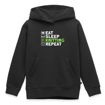 Stricken Stricken Stricken Liebhaber Geschenk - Kinder Premium Organic Hoodie - Schwarz - Vorne - AI Model Kid Male (0cm)