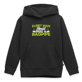 Dudelsack Dudelsackspieler Dudelsäcke Geschenk - Kinder Premium Organic Hoodie - Schwarz - Vorne - AI Model Kid Male (0cm)
