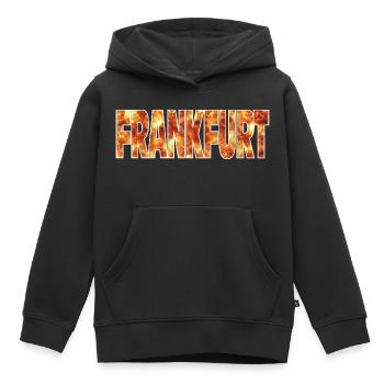 Francfort - Sweat Premium à capuche enfant bio - noir - Devant - AI Model Kid Male (0cm)
