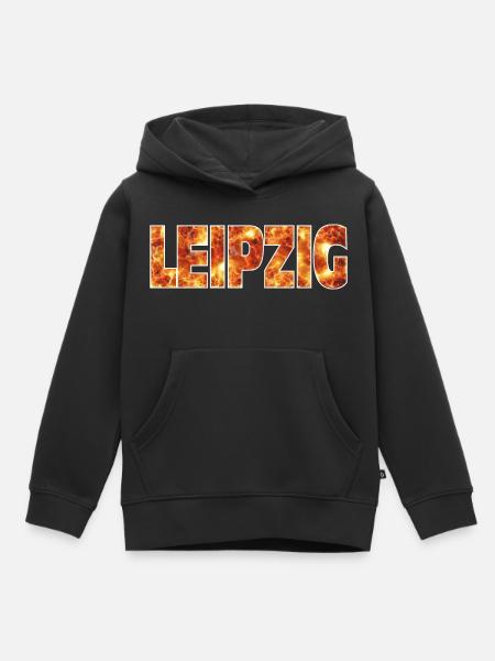 Leipzig - Kinder Premium Organic Hoodie - Schwarz