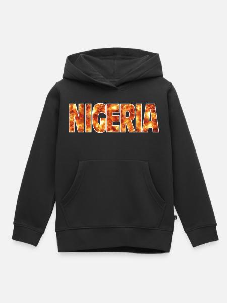 Nigeria - Kinder Premium Organic Hoodie - Schwarz