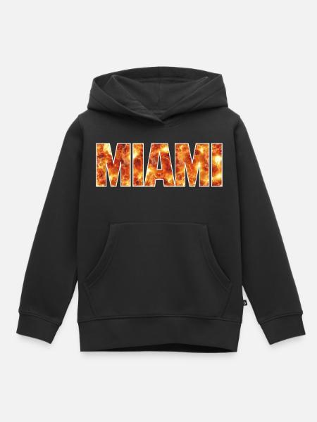 Miami - Sweat Premium à capuche enfant bio - noir
