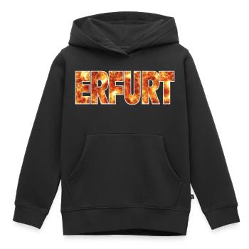 Erfurt - Kinder Premium Organic Hoodie - Schwarz - Vorne - AI Model Kid Male (0cm)