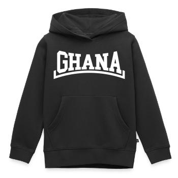 Ghana - Kids Premium Organic Hoodie - black - Front - AI Model Kid Male (0cm)