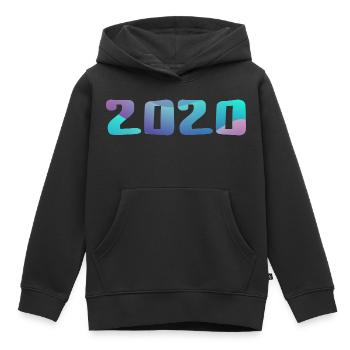 Geburtstagsgeschenk 2020 Jahrgang 2020 Retro 2020 - Kinder Premium Organic Hoodie - Schwarz - Vorne - AI Model Kid Male (0cm)