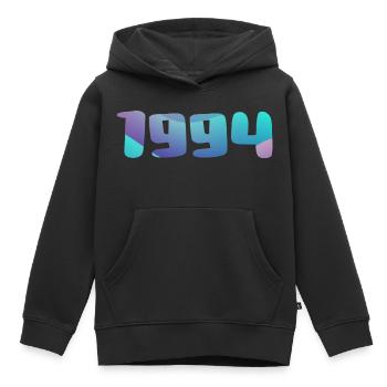 1994 Geburtstagsgeschenk Vintage 1994 Retro 1994 - Kinder Premium Organic Hoodie - Schwarz - Vorne - AI Model Kid Male (0cm)