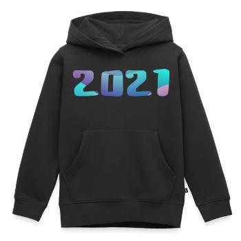 Geburtstagsgeschenk 2021 Jahrgang 2021 Retro 2021 - Kinder Premium Organic Hoodie - Schwarz - Vorne - AI Model Kid Male (0cm)