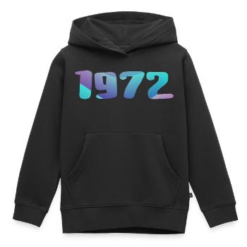 1972 Geburtstagsgeschenk Vintage 1972 Retro 1972 - Kinder Premium Organic Hoodie - Schwarz - Vorne - AI Model Kid Male (0cm)